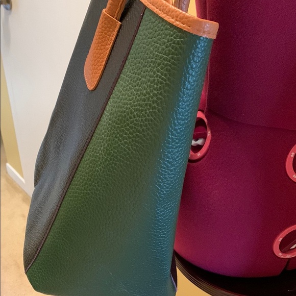 Neiman Marcus Black and Green Tote Bag with Tan details NWOT - Picture 5 of 9